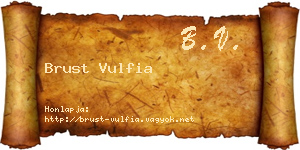 Brust Vulfia névjegykártya